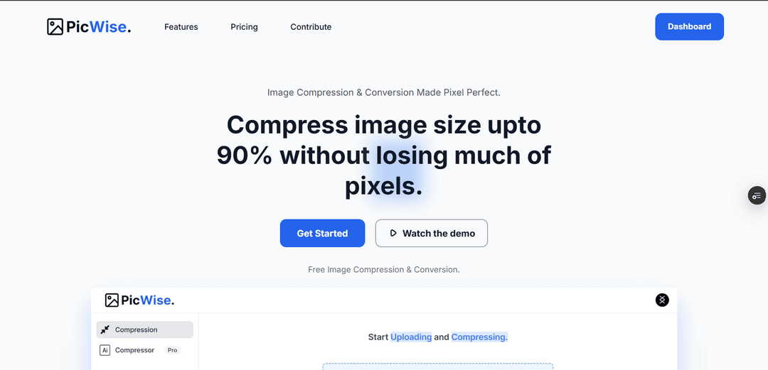 Picwise.co - Image Optimization Application